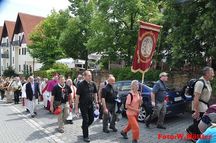 Inmitten der Walldürnwallfahrer pilgerte Weihbischof Dr. Reinhard Hauke vom Walldürner Stadtrand zur Heilig – Blut - Basilika